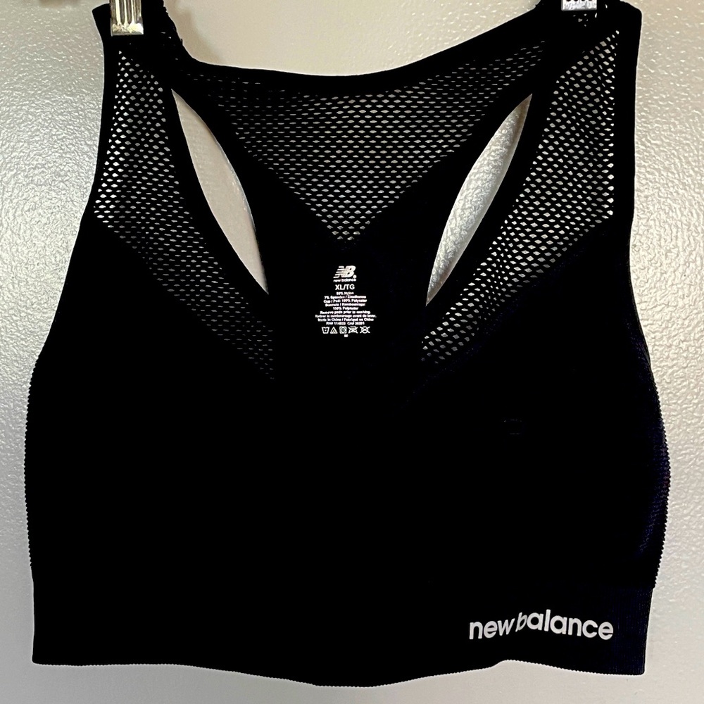New Balance Black Sports Bra XL/TG Athleisure Gym